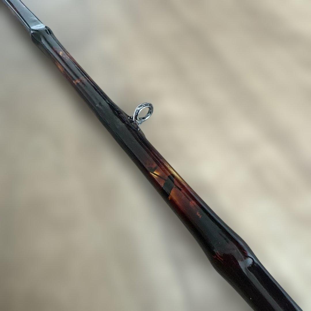 軟調　旭信和竿　金箔の珍しい層塗り　布袋竹