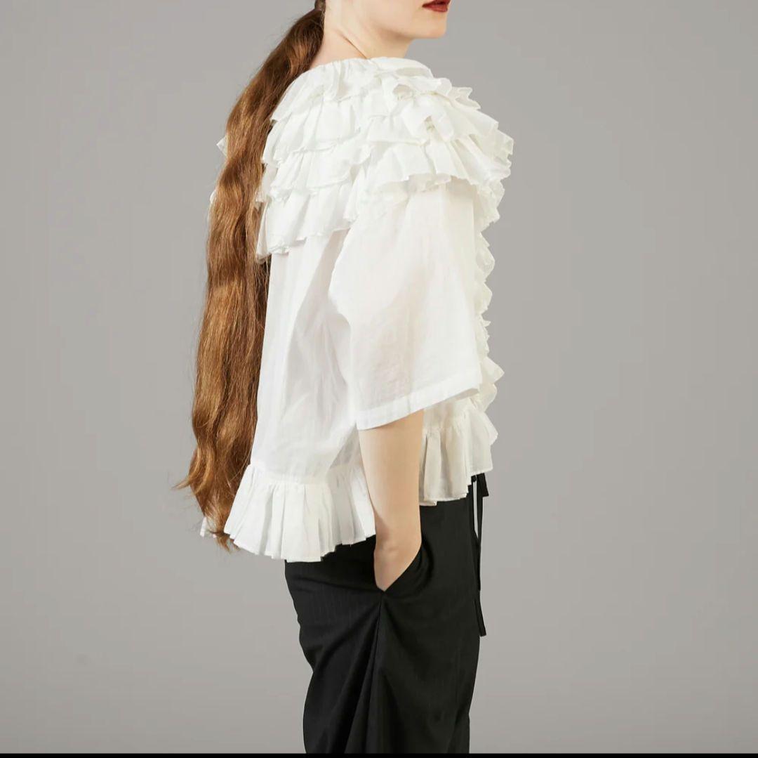 タグ付未使用　crinklecrinklecrinkle　フリルポンチョブラウス