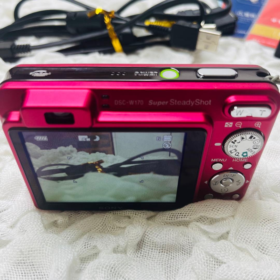 サイバーショットSONYソニーCyber-Shot DSC-W170 赤デジカメ