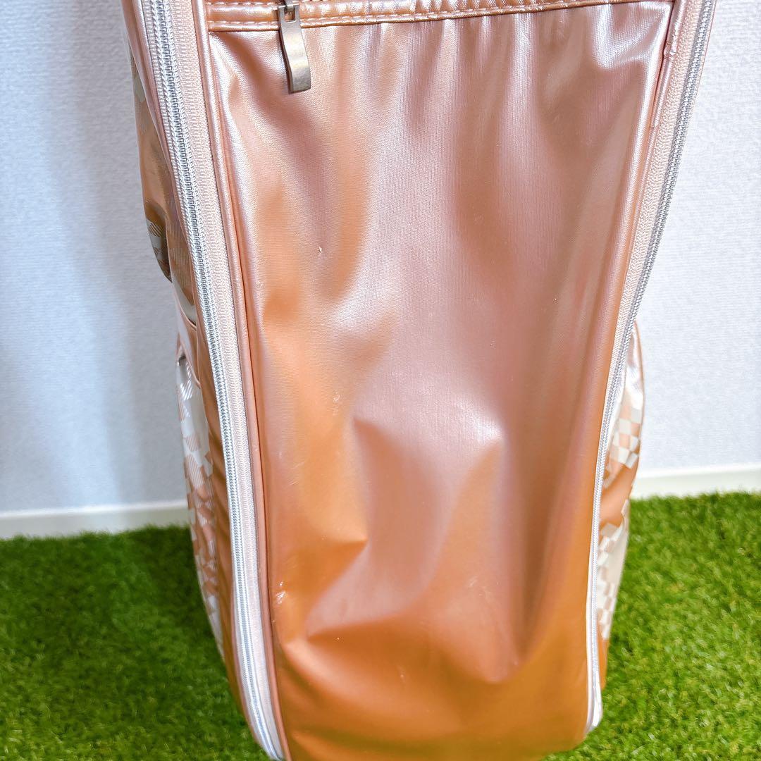 キャディバッグ　8.5型　5部割　adidas アディダス　ピンクゴールドカラー