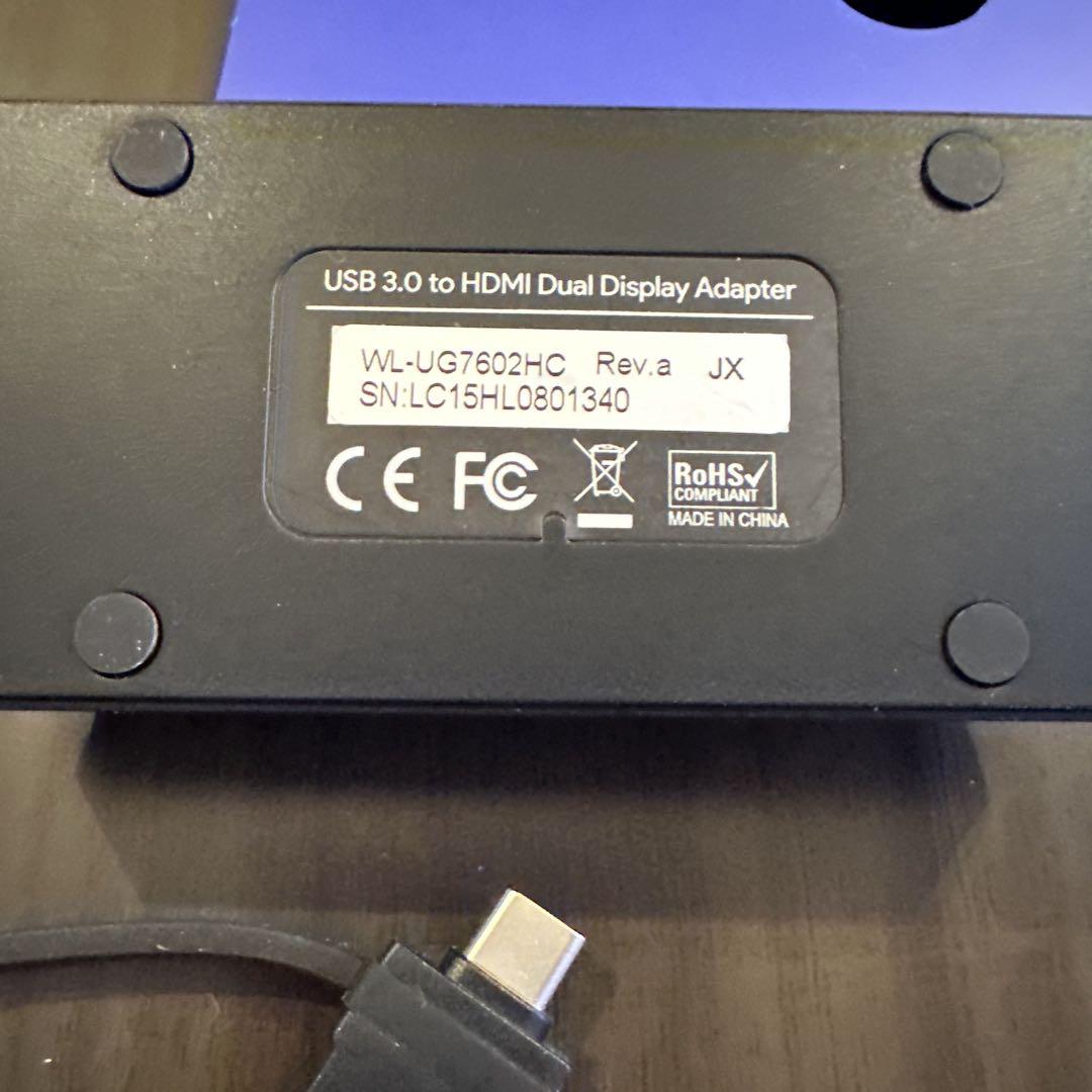 WAVLINK USB 3.0 HDMIデュアルディスプレイアダプター