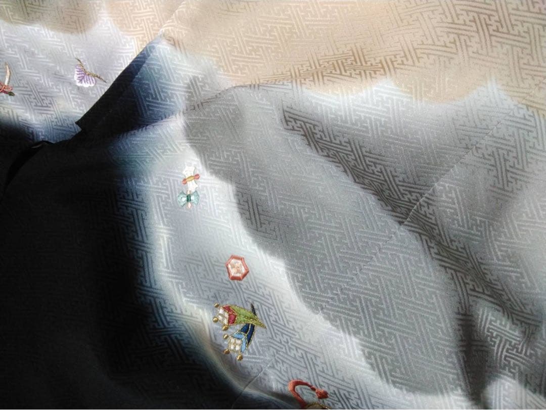 男の子用・5歳から7歳向け・表側正絹のお着物・羽織付き