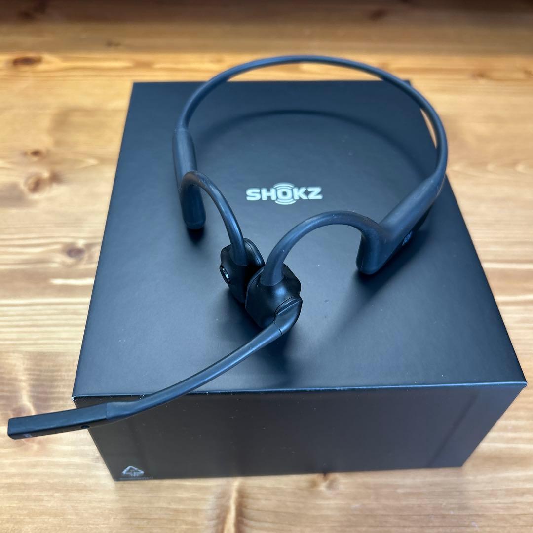 【美品】SHOKZ OPENCOMM 骨伝導イヤホン ブラック