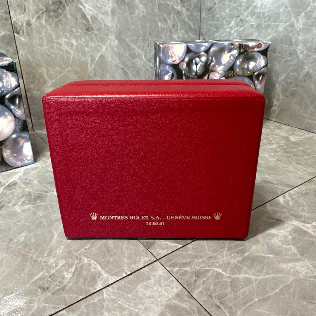 ROLEX レザー製カードケース レッド