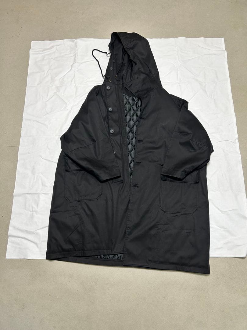 【新品】【keels】ブラック　モッズコート　オーバーサイズ