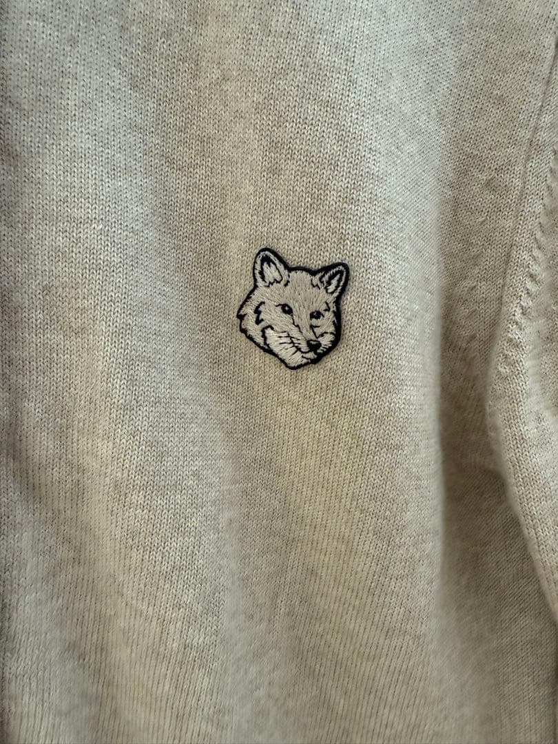 【美品】メゾンキツネ ベージュ カーディガン Mサイズ