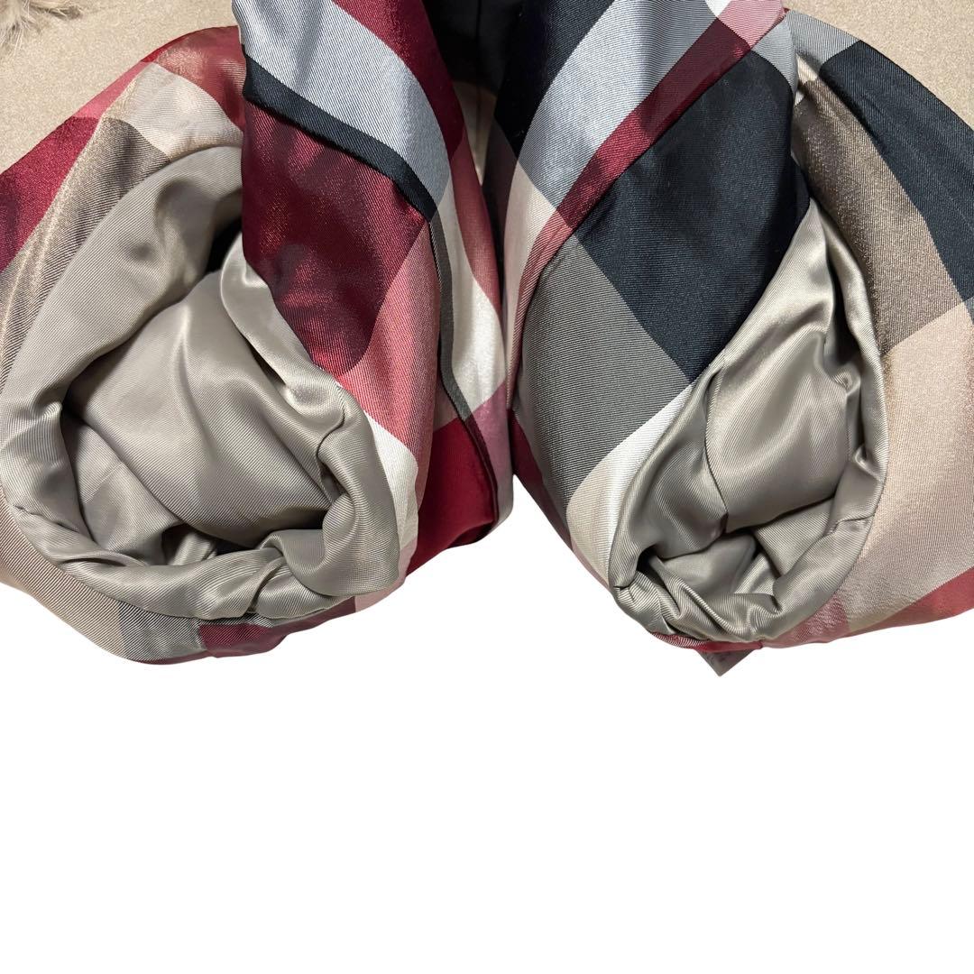 極美品 ブルーレーベルクレストブリッジ ウールコート ラビットファー 2WAY