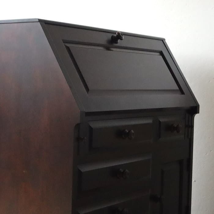 北海道民芸家具 ライティングビューロー カバ材 チェスト 日本製