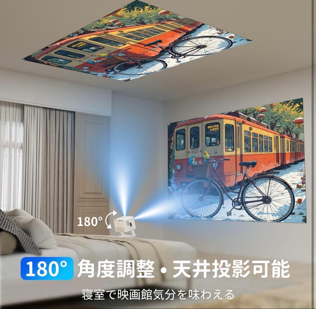 2025年新型 1080P プロジェクター 家庭用 4K対応 天井投影