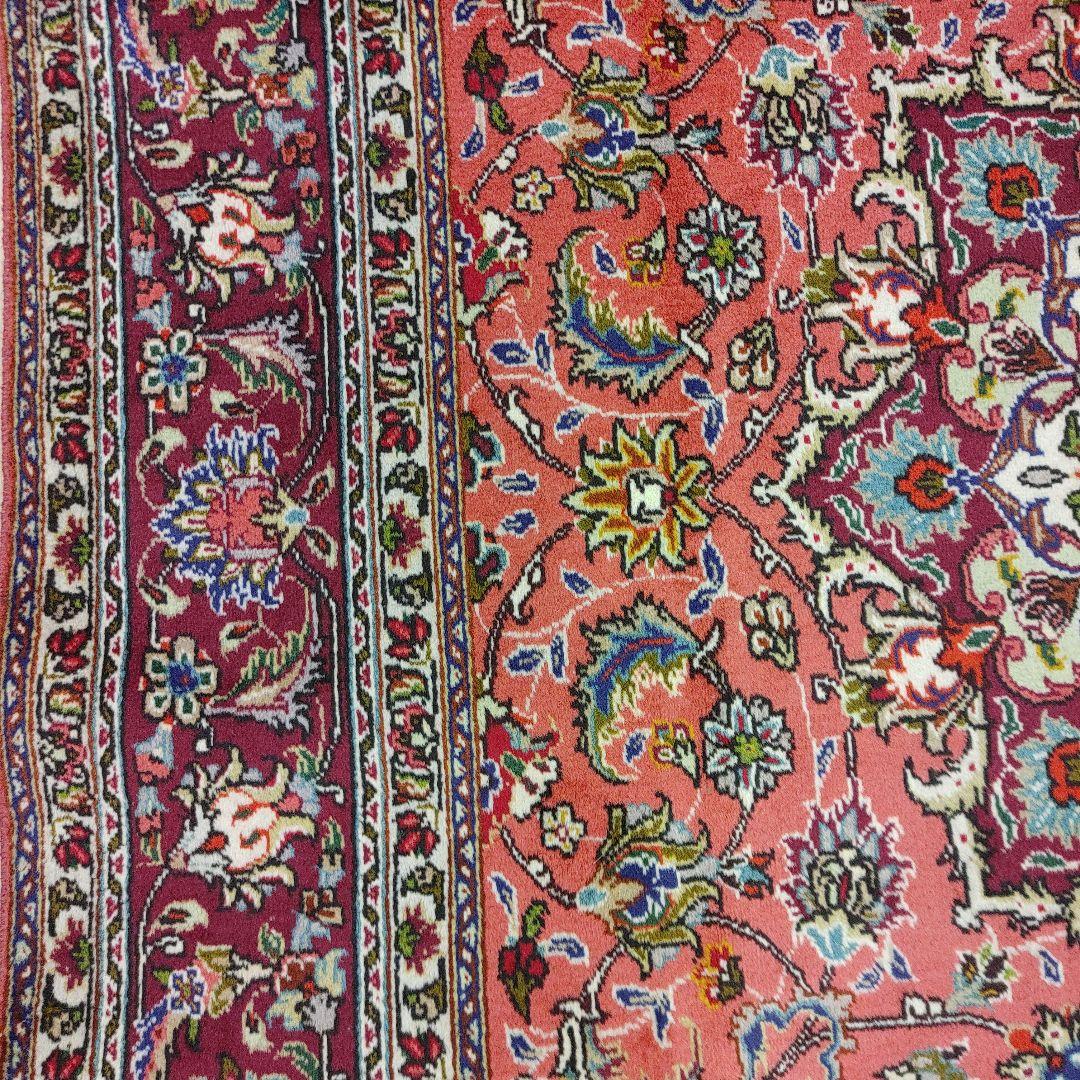 ペルシャ絨毯 302x197 手織り 美術品 タブリーズ産 クリーニング済み