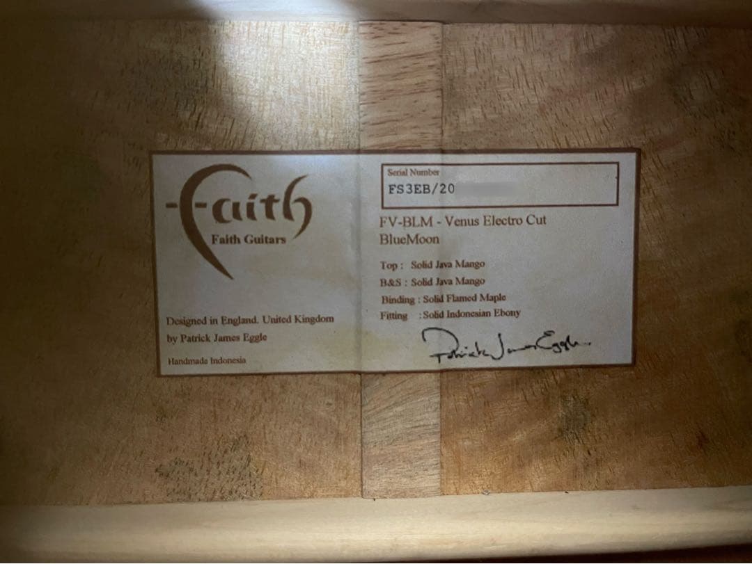 【美品】オール単板 Faith Blue Moon Venusエレアコ