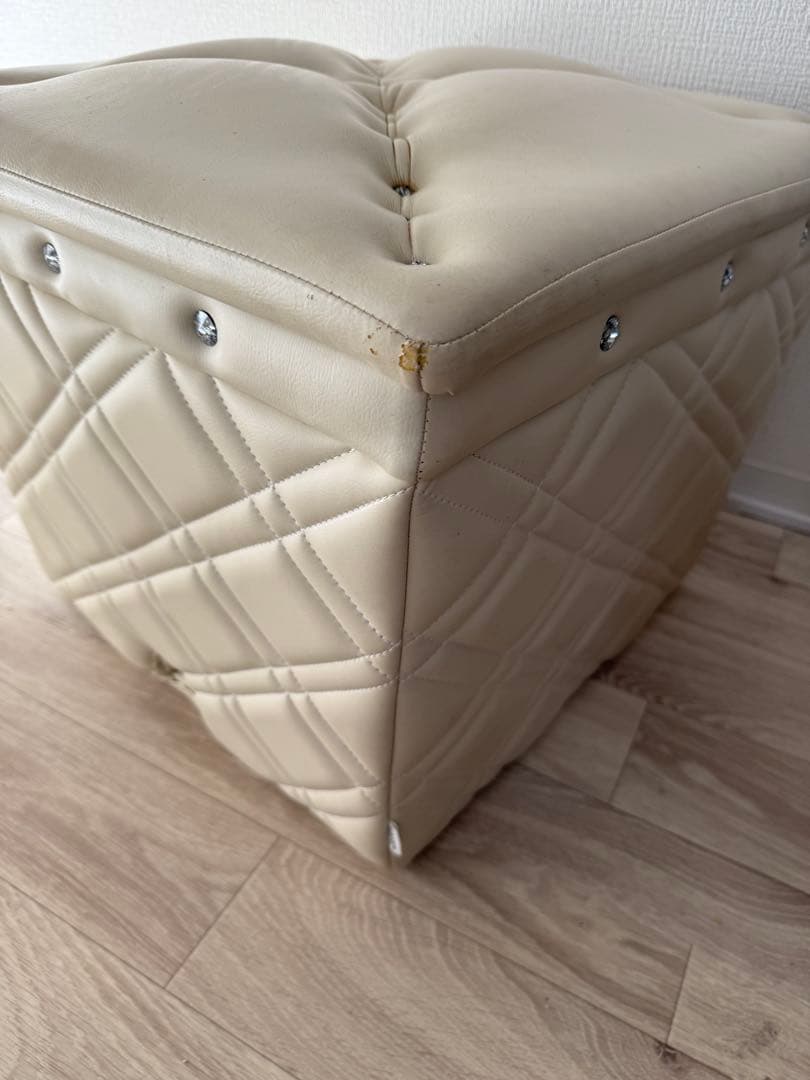 高級 ペットハウス スツール兼用 姫系 フレンチインテリア 小型犬用 レザー調