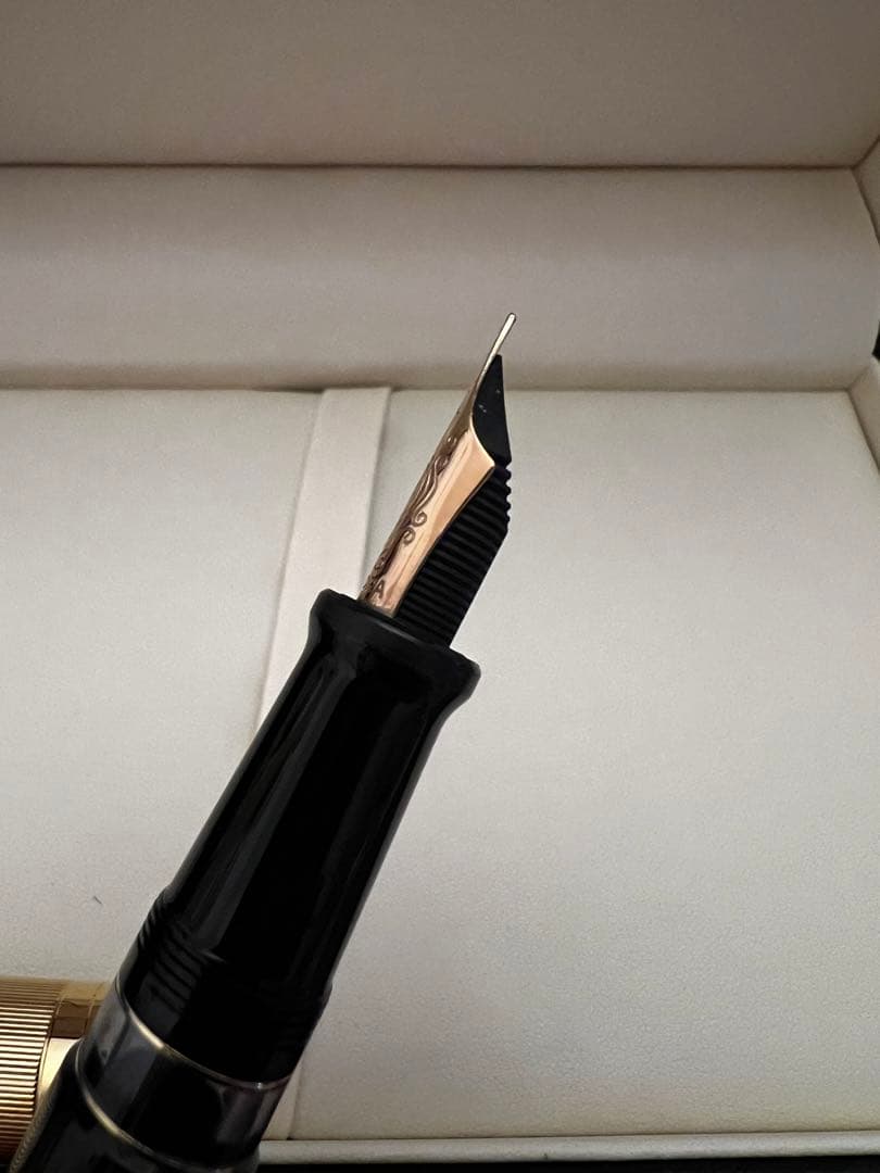 アウロラ 万年筆 88 ゴールドキャップ/ブラック 801 EF