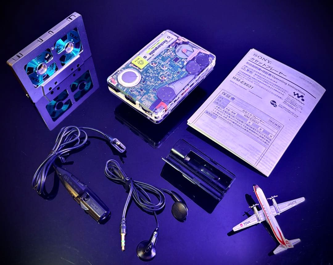 カセットウォークマンSONY WM-EX631透明カバー「整備済み、完動超美品」