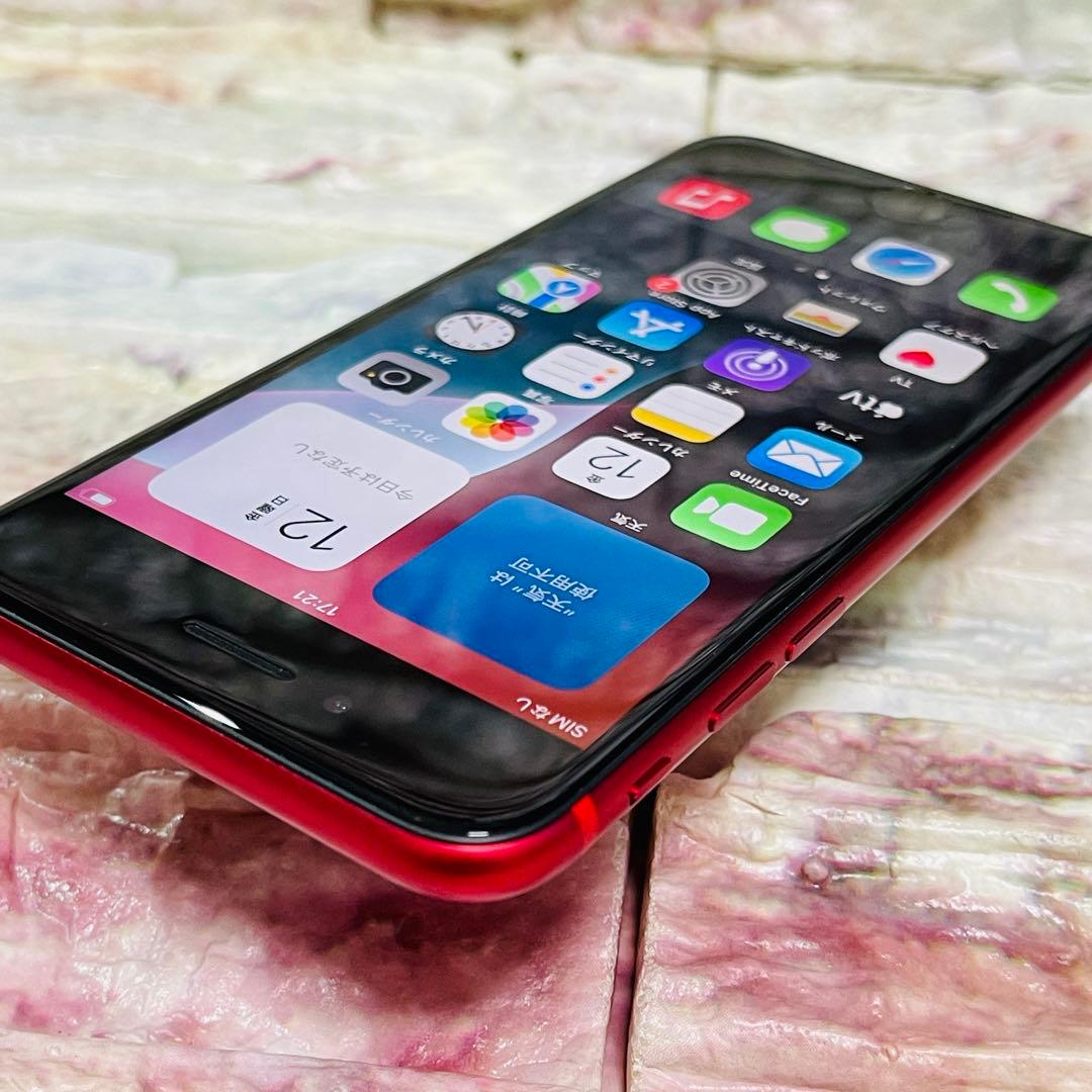 SIMフリー iPhoneSE2 64GB 439 レッド 電池良好
