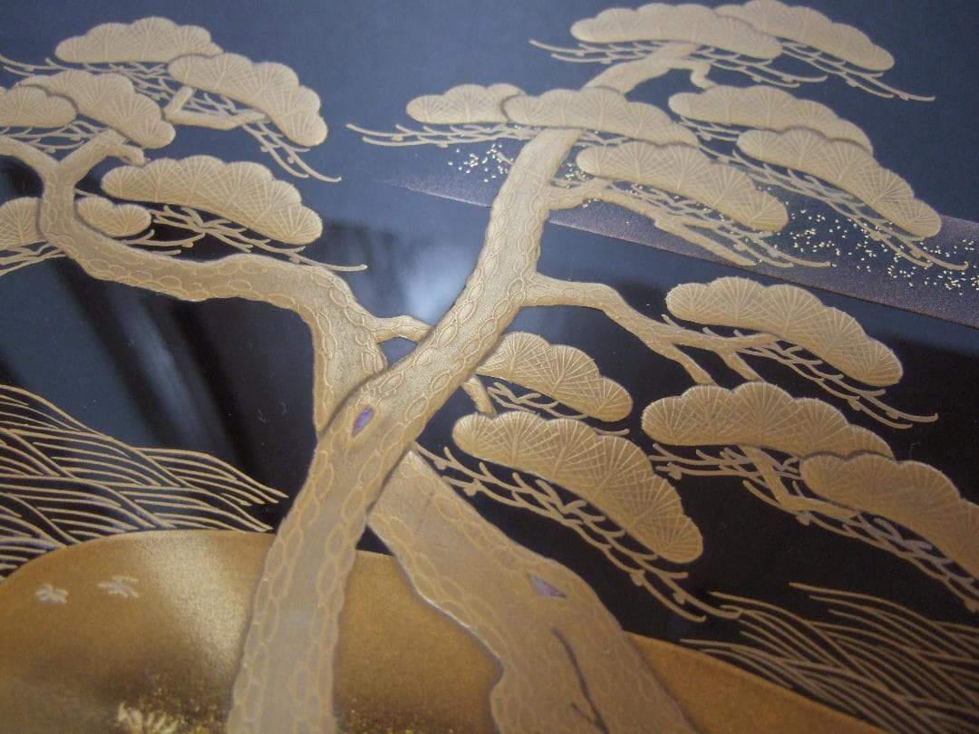 【未使用】輪島塗 池端漆香堂 わじま龍作 本金高蒔絵 三段重 重箱