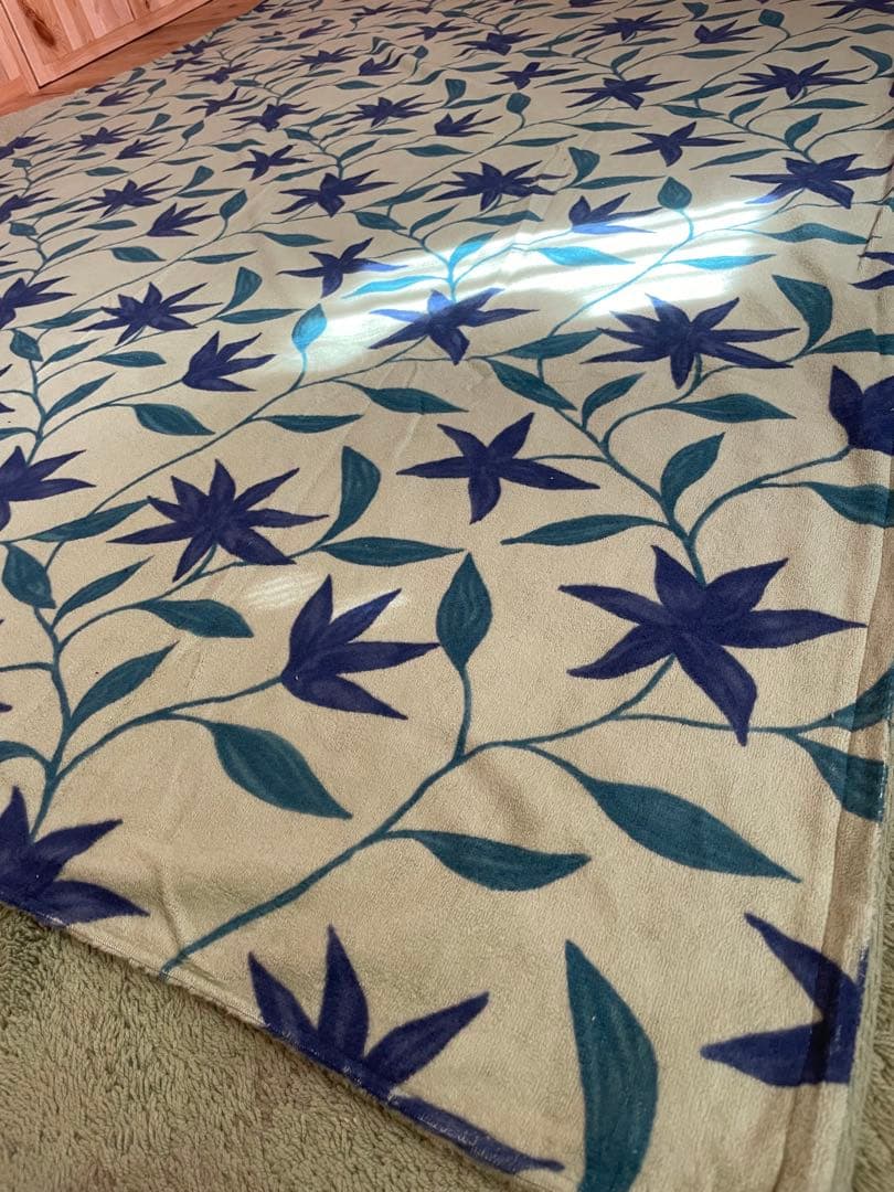 国産【シビラ】あったか掛カバー　パイル地　綿100％ シングル　グリーン