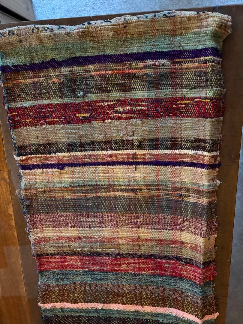 古布　裂織　35×120cm ボロ　アンティーク　ヴィンテージ　裂き織り