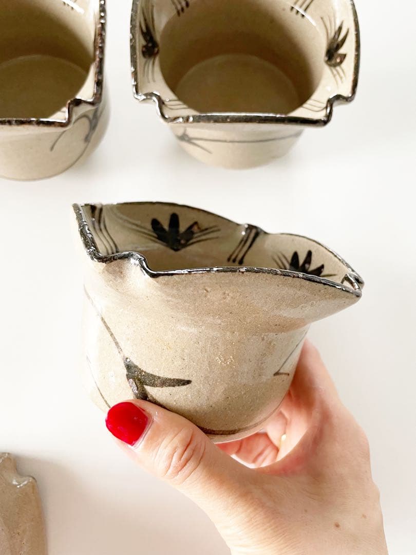 中里太郎右衛門12代目　向付５点セット　唐津焼　伝統工芸　茶道具　日本製