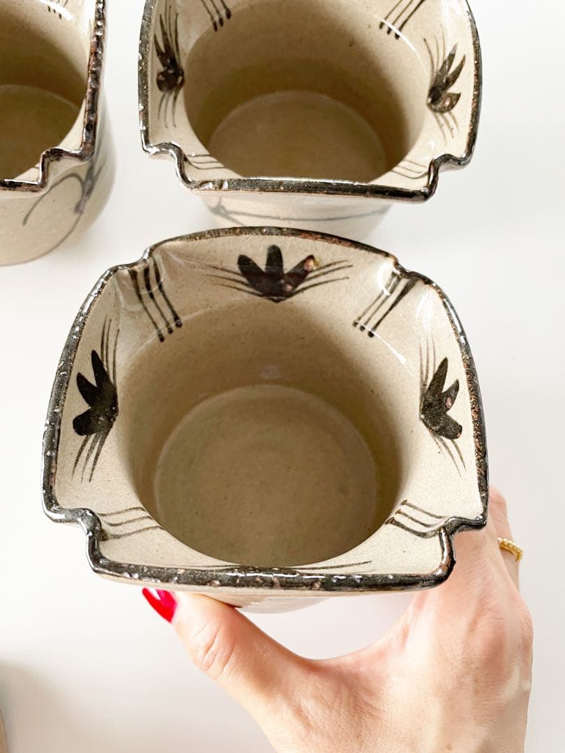 中里太郎右衛門12代目　向付５点セット　唐津焼　伝統工芸　茶道具　日本製