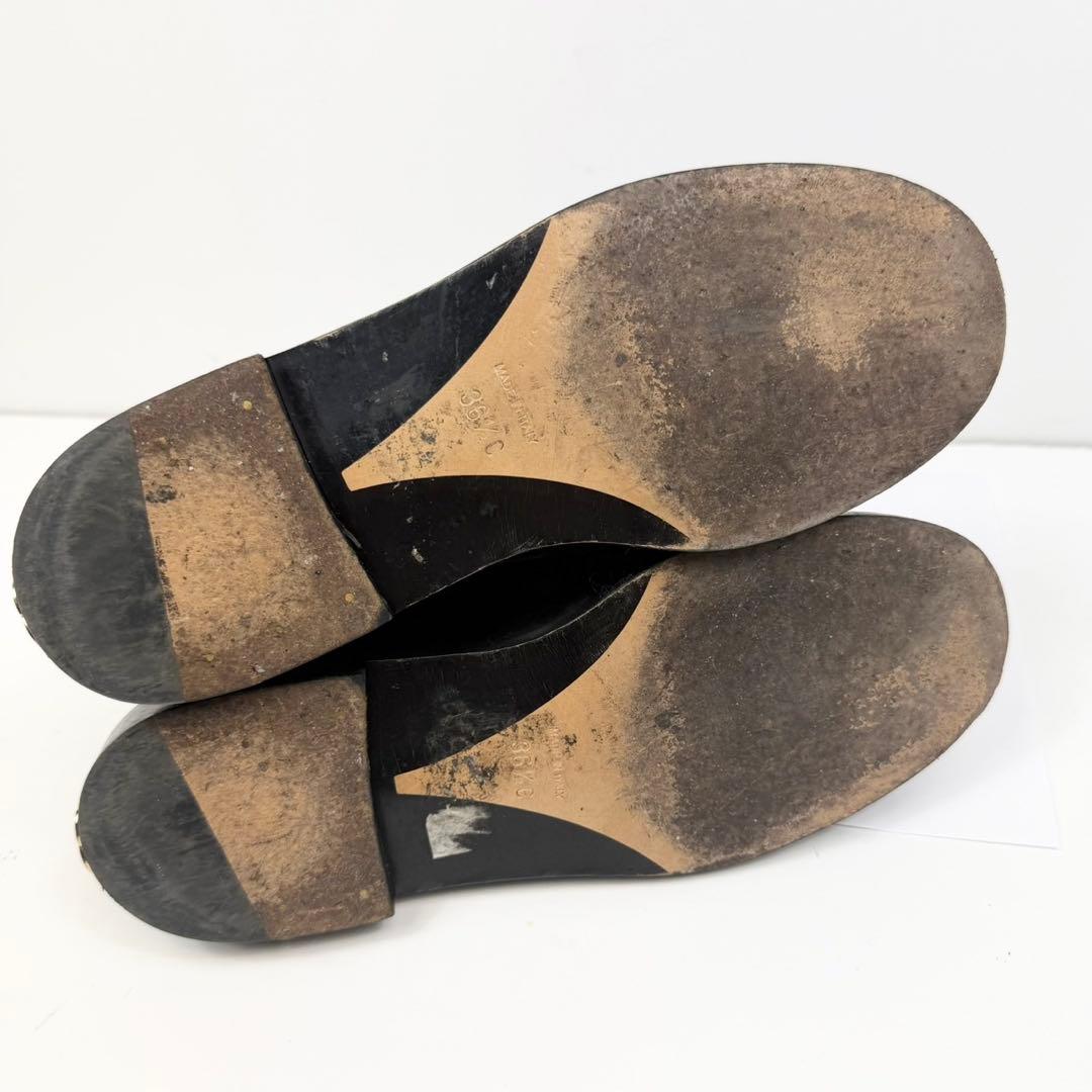 CHANEL エナメル ローファー シャネル Cocoロゴ 【36 1/2】