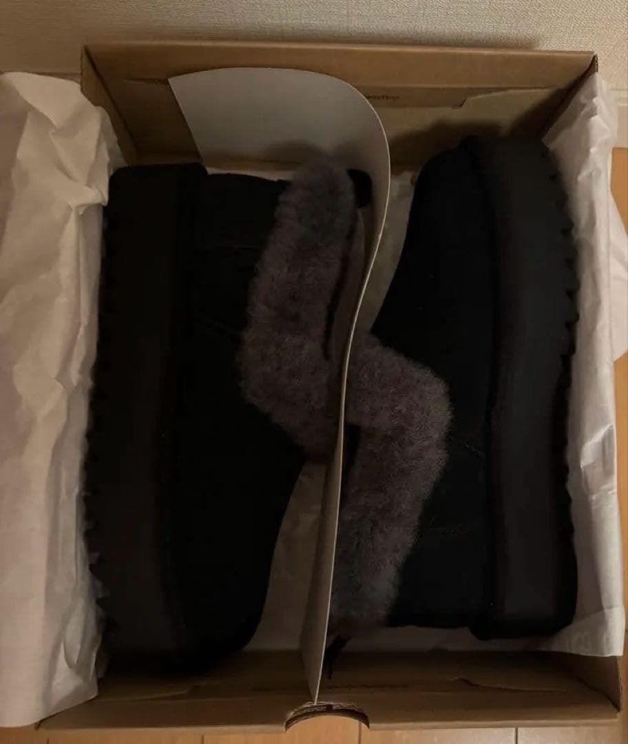 正規品 UGG I-NITA PLATFOME ブラック US65JP22cm