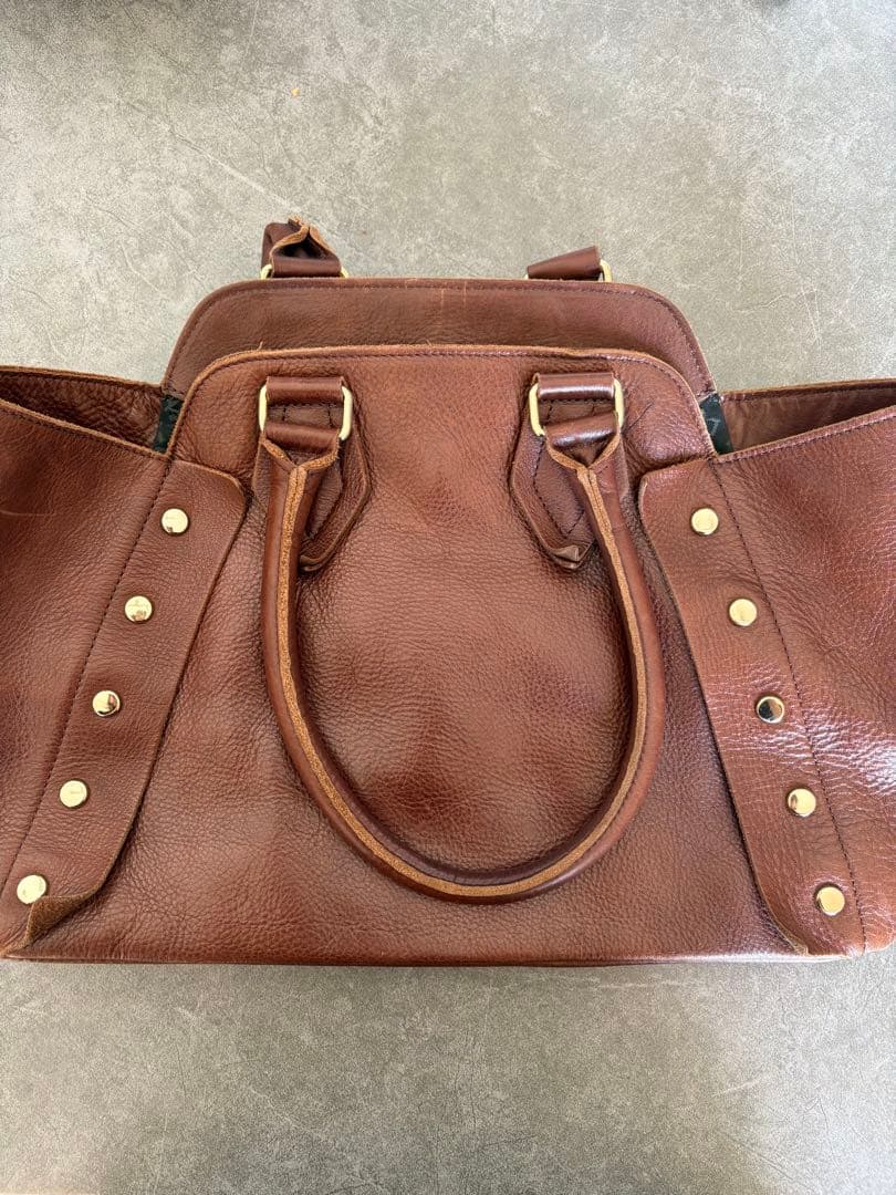 Vivienne Westwoodブラウンレザー ハンドバッグ