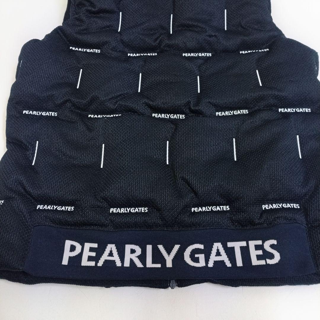 i47〚PEARLY GATES〛中綿フード付きベストネイビー サイズ4
