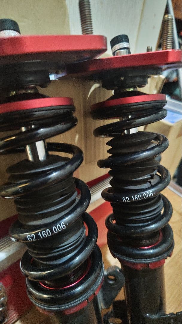 セリカZZTラグルス車高調フロントのみ バネレート６kg自由長160mm