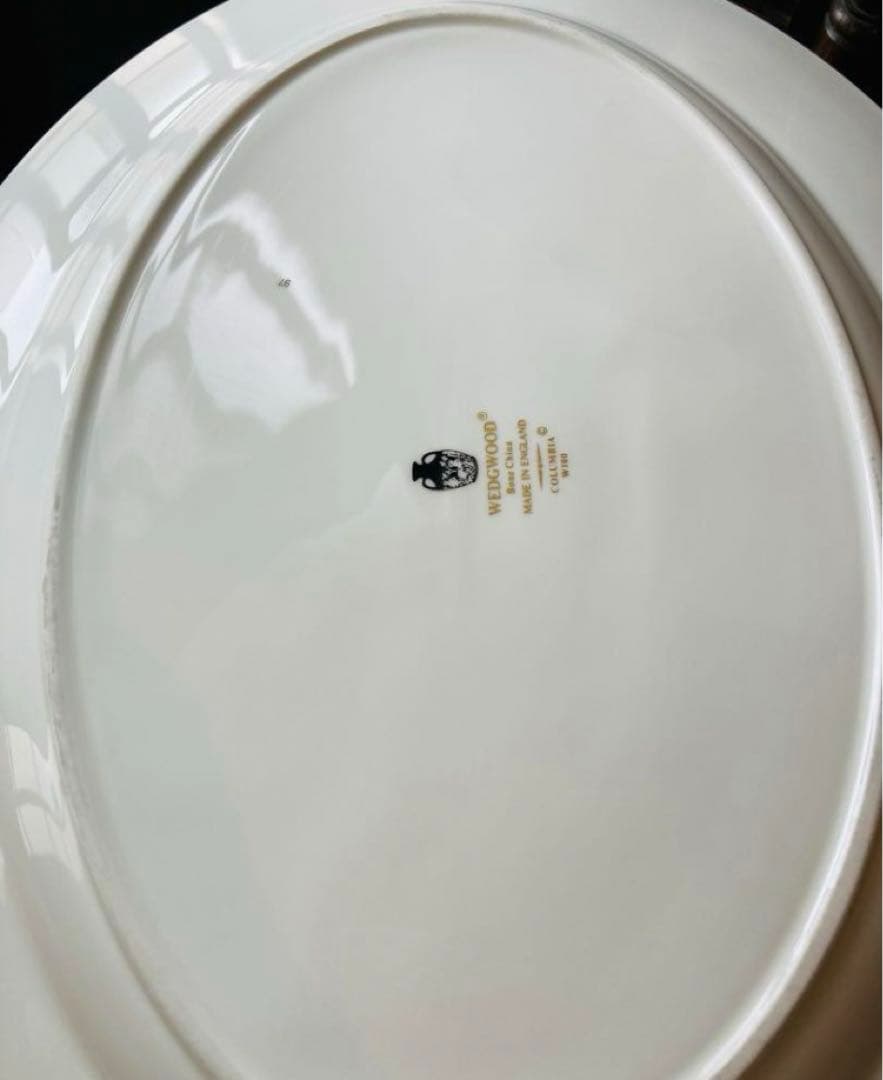 ウェッジウッド コロンビア　パウダー　ブルー オーバルプレート