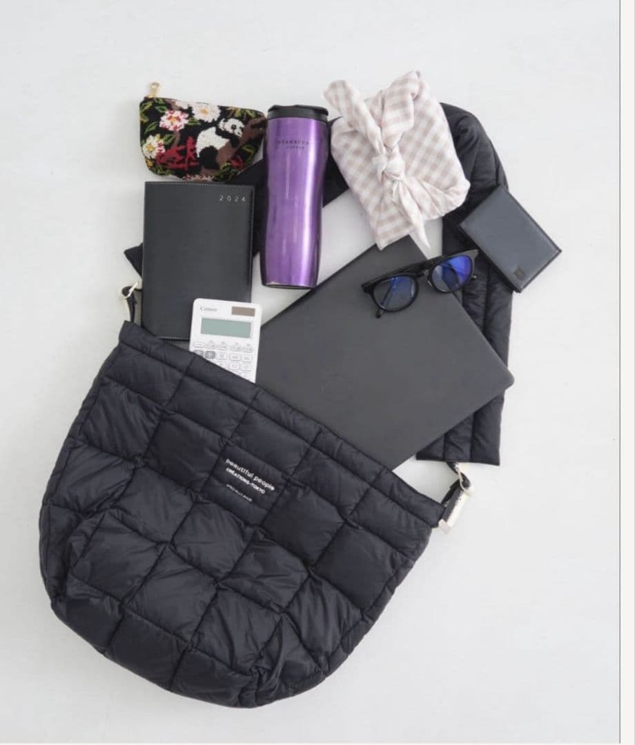 美品★beautiful people ‪× TAION ショルダーバッグ 黒