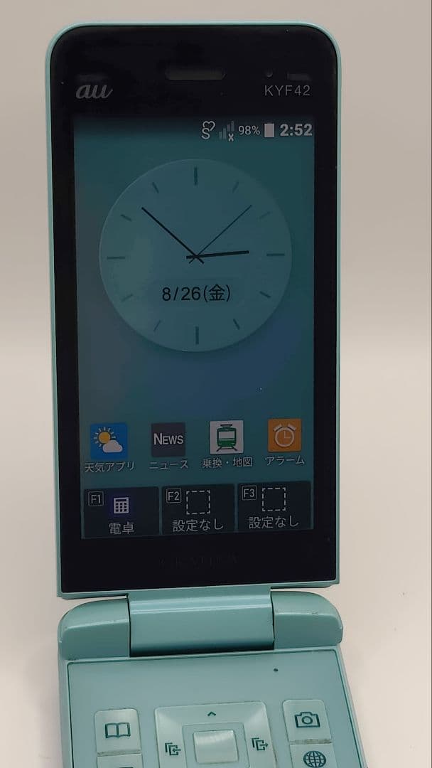 希少 ✨ 美品 GRATINA KYF42 ライトブルー 本体 ガラケー