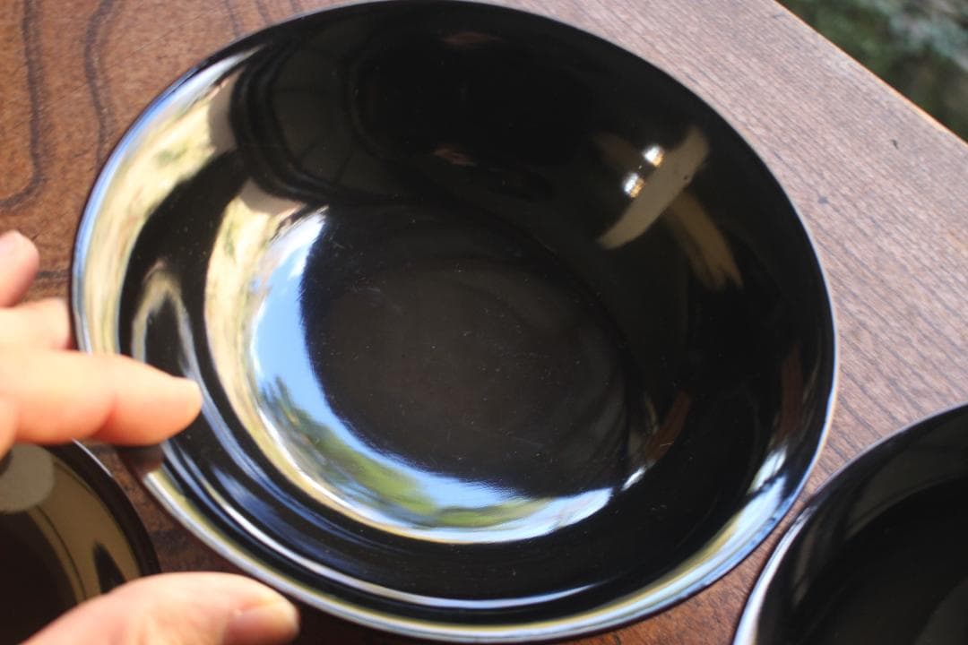 時代逸品！風情ある栗色漆に極上牡丹蝶蒔絵の映える大椀2点（検輪島塗蒔絵椀雑煮椀