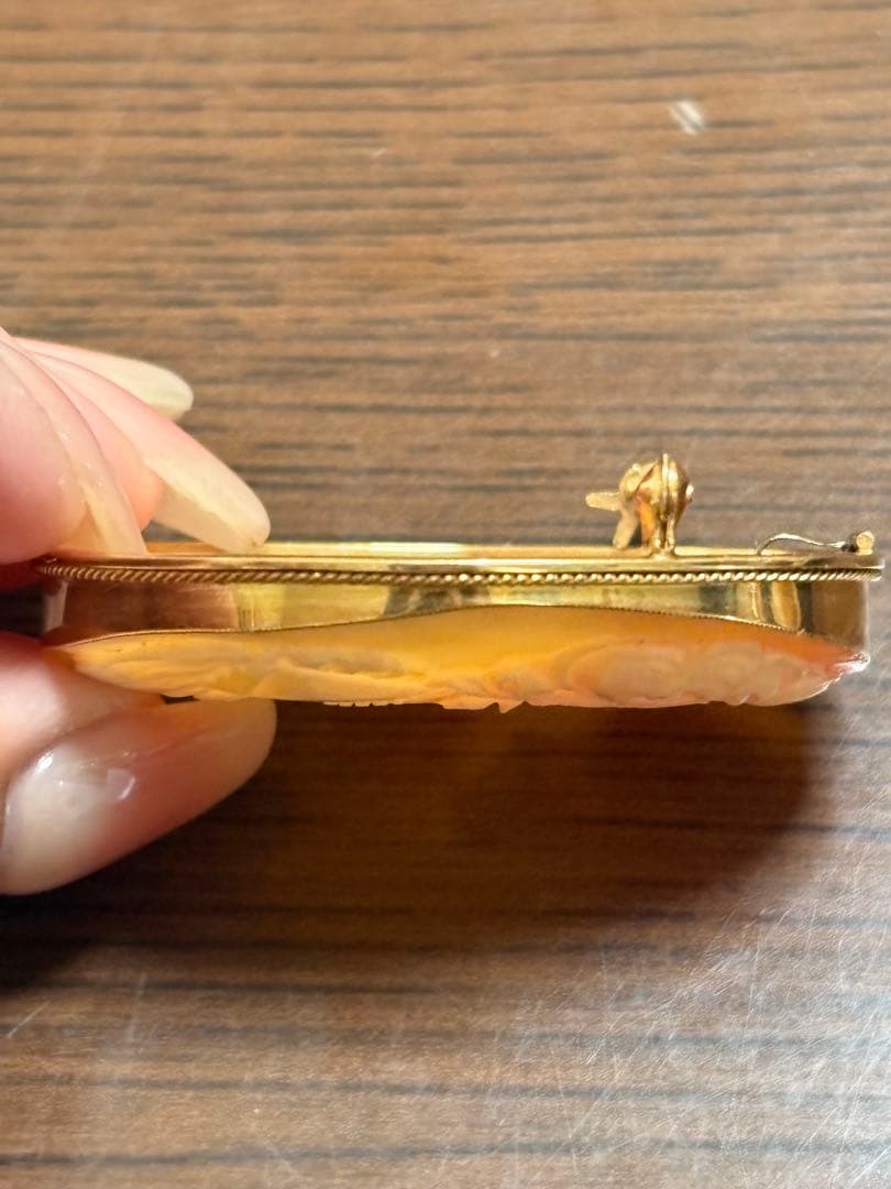 金高騰中！早い者勝ち！どんどん値下げ！K18 カメオ ネックレス　トップ