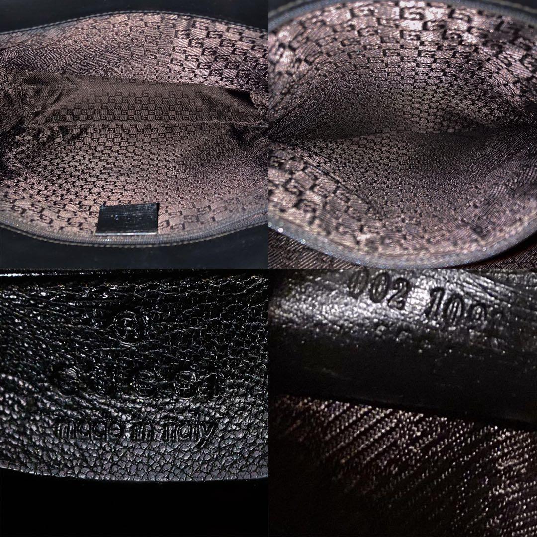 超美品　GUCCI グッチ　レザー　トートバッグ　バッグ　ビジネス　黒　袋付