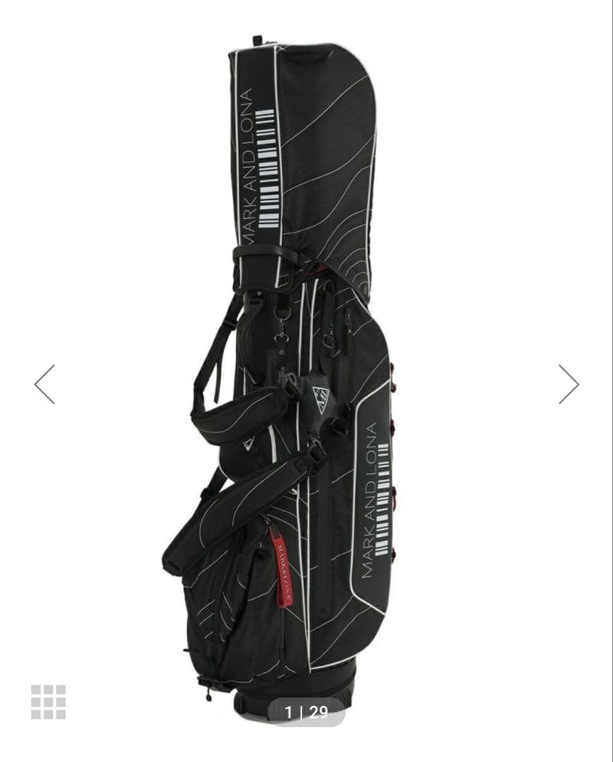 マークアンドロナ　スタンドキャディバッグ ブラック