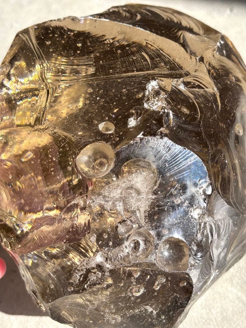 アンダラクリスタル　特大サイズ　インドネシア産　ピンク　ブラウン　ゴールド