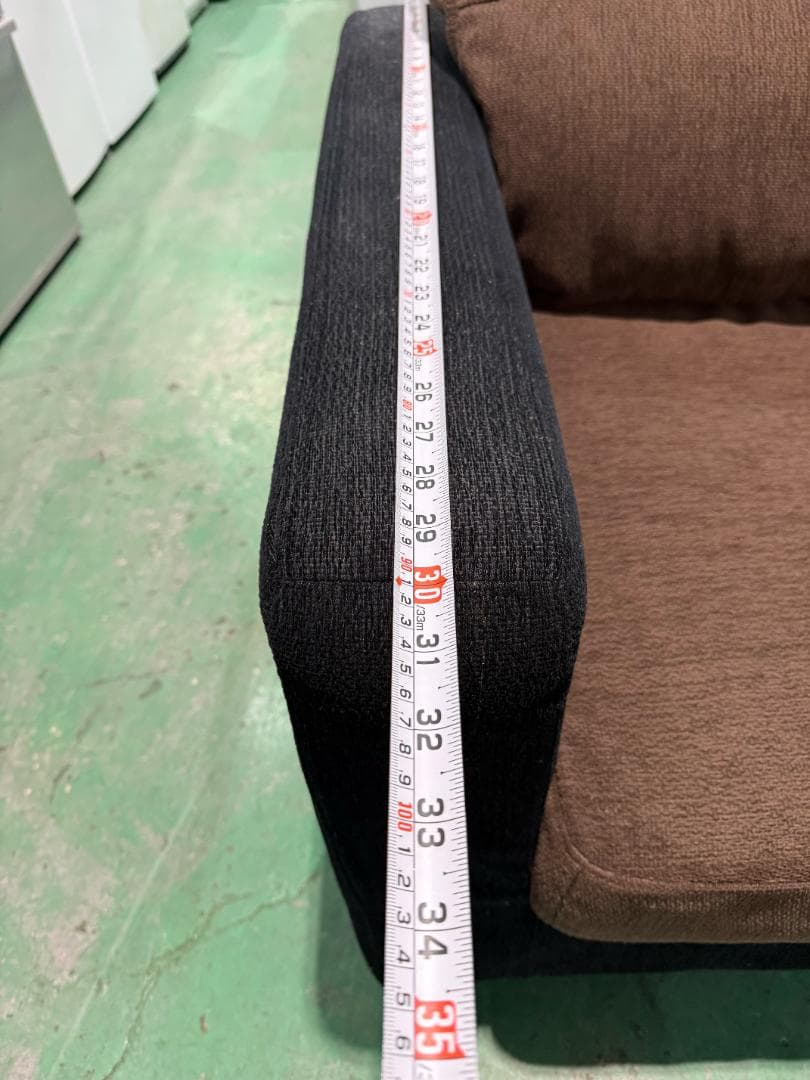 ブラウン ブラック 3人掛けソファ 241