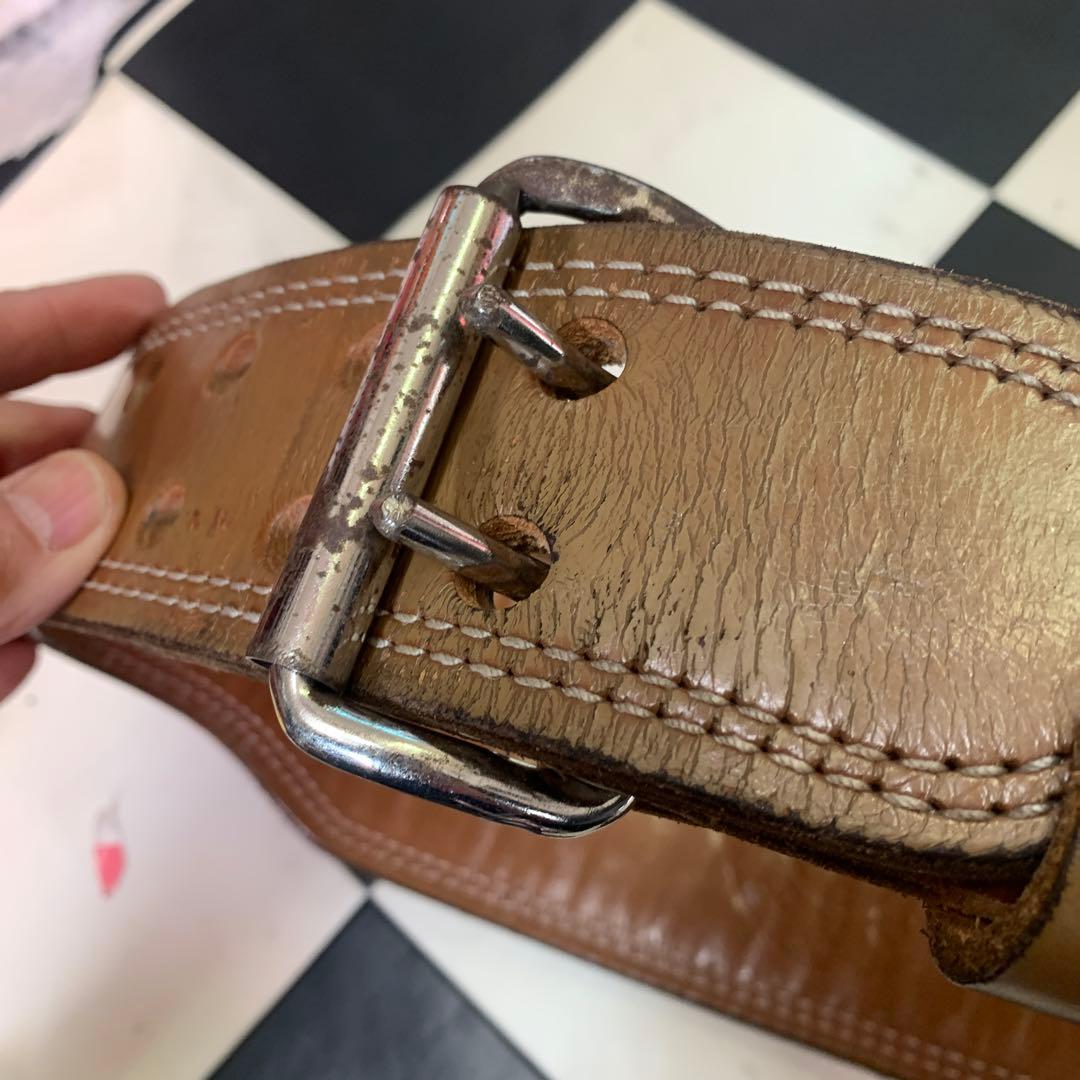 GOLD'S GYM 本革パワーベルト ゴールドジム！