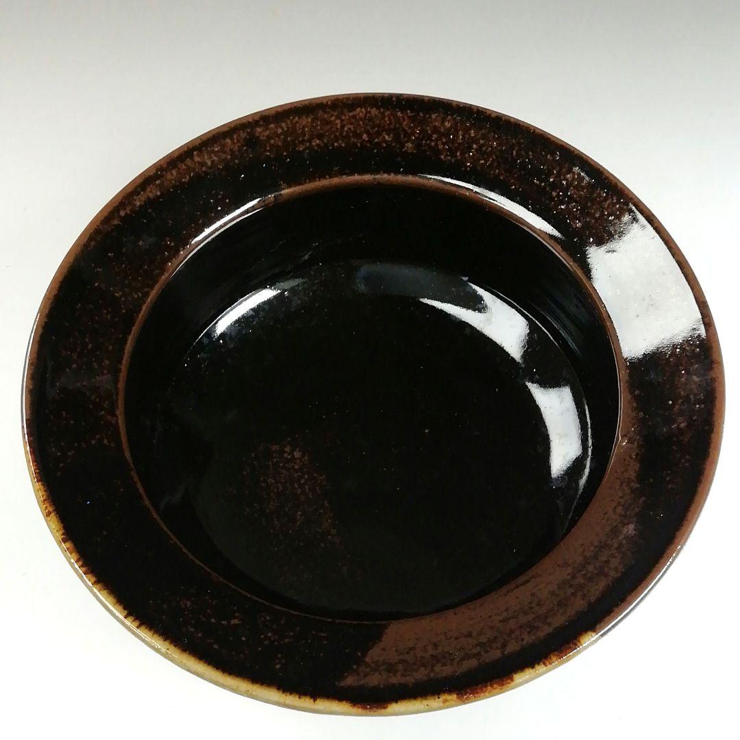 Ｗ１５６　建水　『膳所焼』『エフゴ　建水』『淡海ぜぜ陽炎園 造』　共箱　茶道具