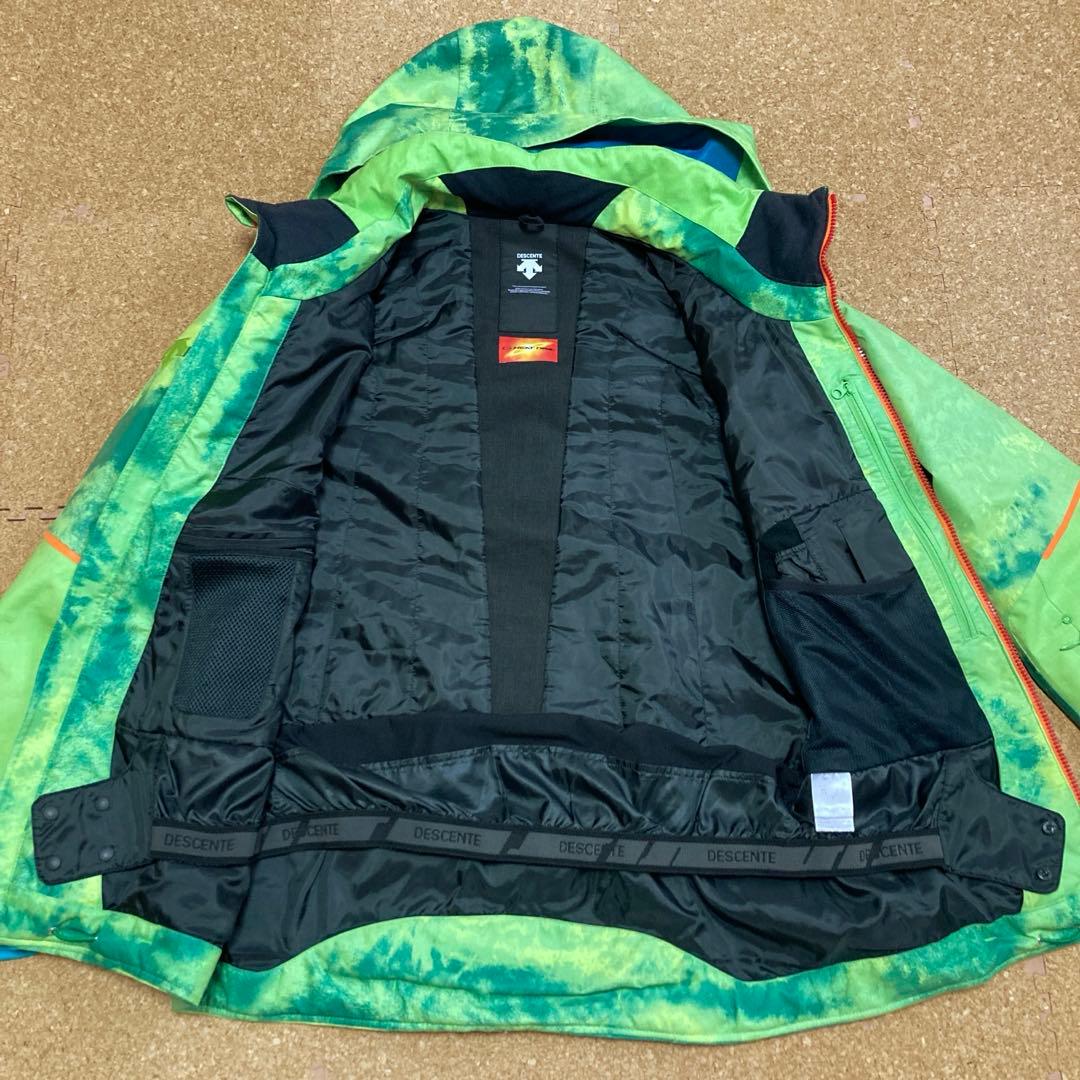 デサントdescentスキーウェア スキー スノボジャケット Mメンズ 緑