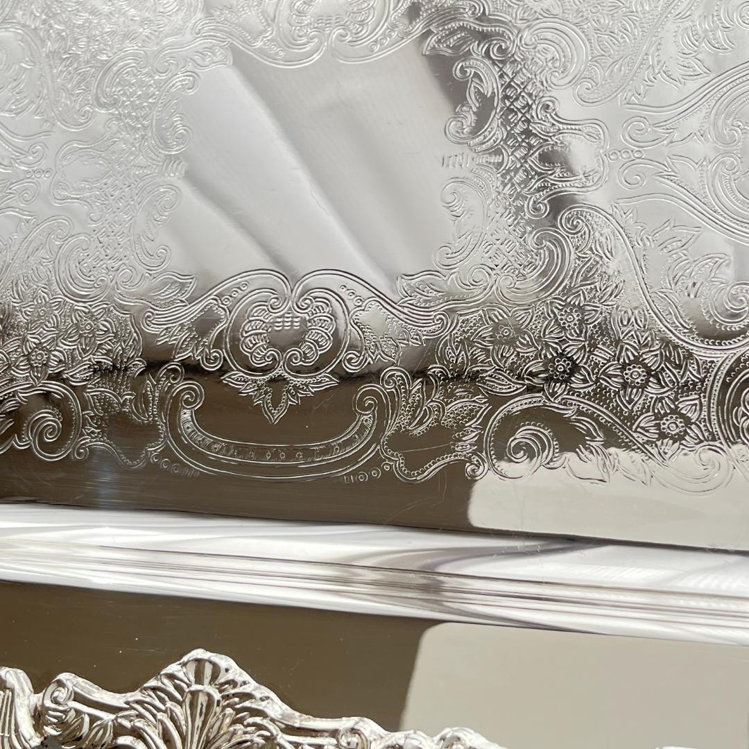 【VINERS】 ギャラリートレー 44cm 装飾フット / ハンドル