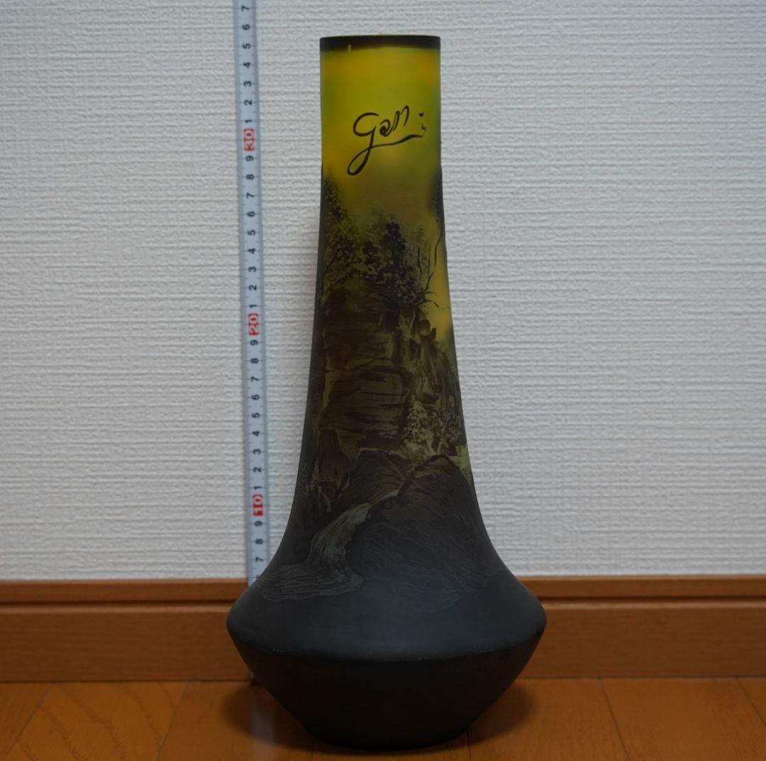 エミール・ガレ風景画花瓶