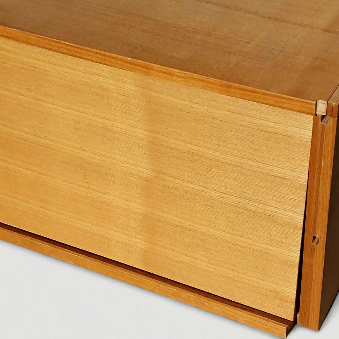 廃盤希少 無印良品 タモ材 ユニットシェルフ用 ボックス フラップ扉