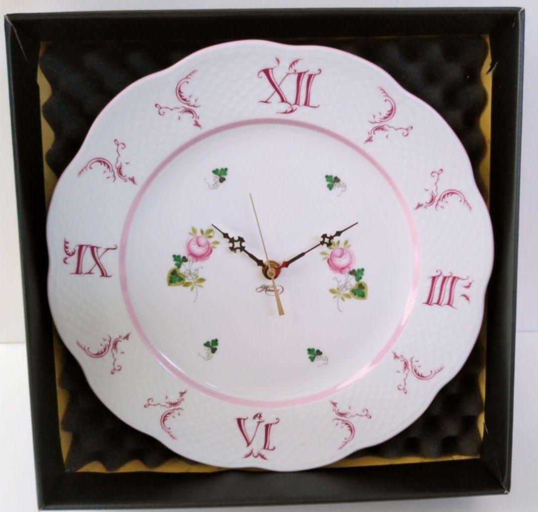 ヘレンド　ウィーンの薔薇　ピンク　時計
