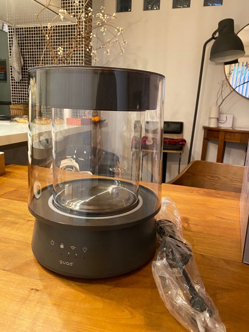 QUADSクワッズガラス加湿器GLASSグレー