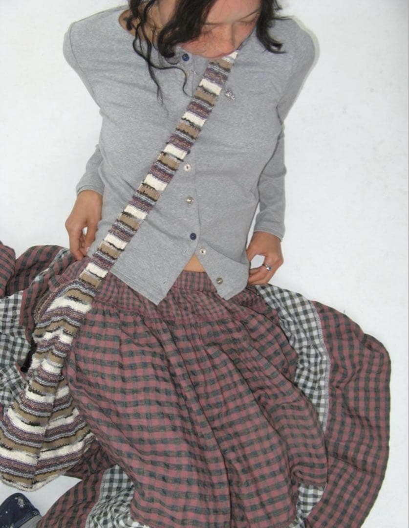 トップス COYSEIO RAW EDGE CARDIGAN MELANGE GREY