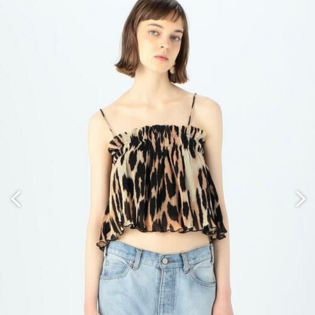 GANNI ガニー　ヒョウ柄　キャミソール トップス