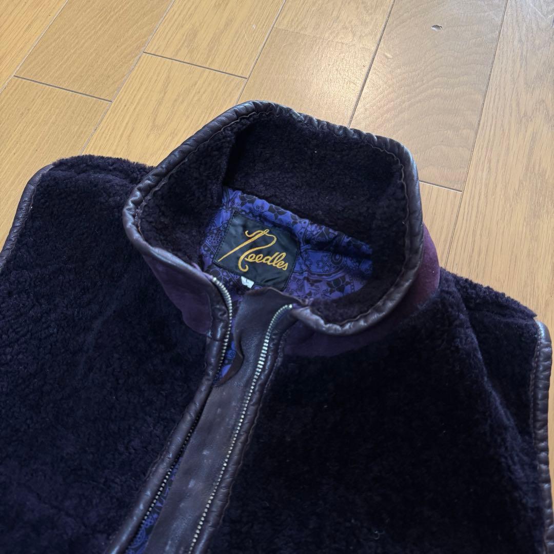 Needles ムートン ベスト L