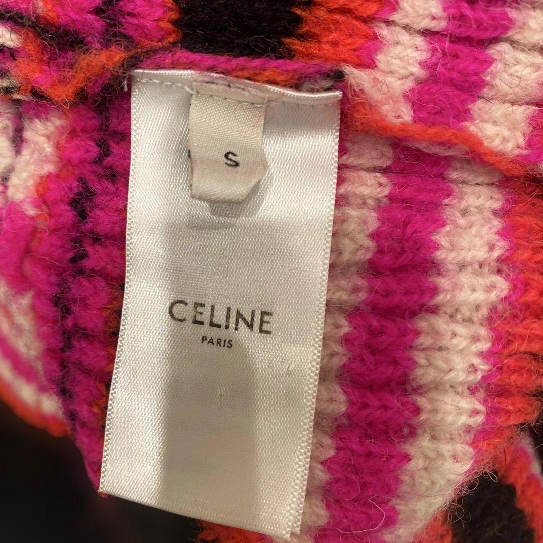 CELINE 幾何学模様 カーディガン S